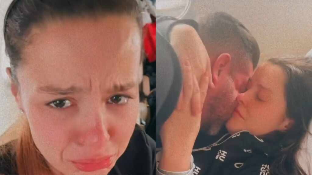 Maiara se emociona ao ver a irmã Maraisa se despedindo do noivo Fernando Mocó Maiara se emociona ao ver a irmã Maraisa se despedindo do noivo Fernando Mocó