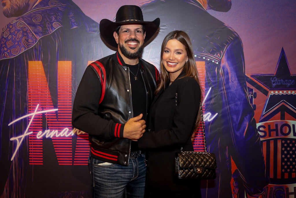 Com bolsa grifada, Biah Rodrigues prestigia o marido Sorocaba na estreia do projeto "NASH" em SP