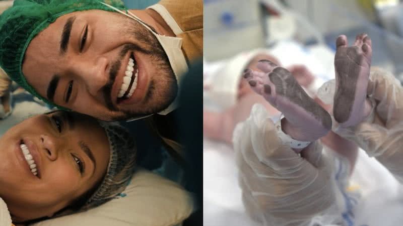 Marido de Thayse Teixeira se emociona com a chegada do pequeno Leo Marido de Thayse Teixeira se emociona com a chegada do pequeno Leo