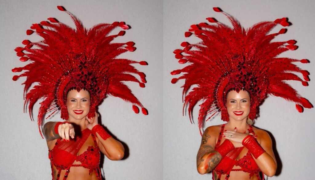 Musa da Tucuruvi, Isis Camargo, rouba a cena em mini desfile de carnaval na Fabrica do Samba Musa da Tucuruvi, Isis Camargo, rouba a cena em mini desfile de carnaval na Fabrica do Samba
