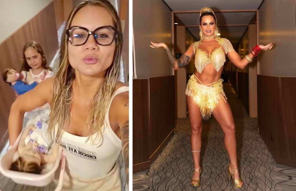 Isis Camargo, Musa do Tucuruvi, brinca de boneca na preparação para o Ensaio Técnico no Anhembi Isis Camargo, Musa do Tucuruvi, brinca de boneca na preparação para o Ensaio Técnico no Anhembi