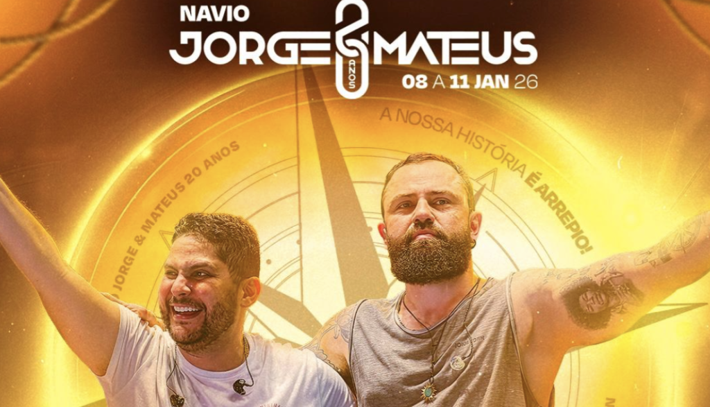 PromoAção e Jorge & Mateus anunciam o navio da dupla em janeiro de 2026 PromoAção e Jorge & Mateus anunciam o navio da dupla em janeiro de 2026
