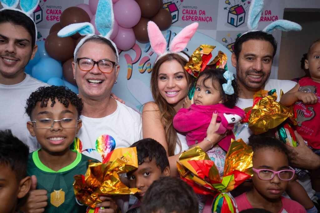 Maria Melilo realiza ação solidária de Páscoa e entrega chocolates a 300 crianças em SP Maria Melilo realiza ação solidária de Páscoa e entrega chocolates a 300 crianças em SP