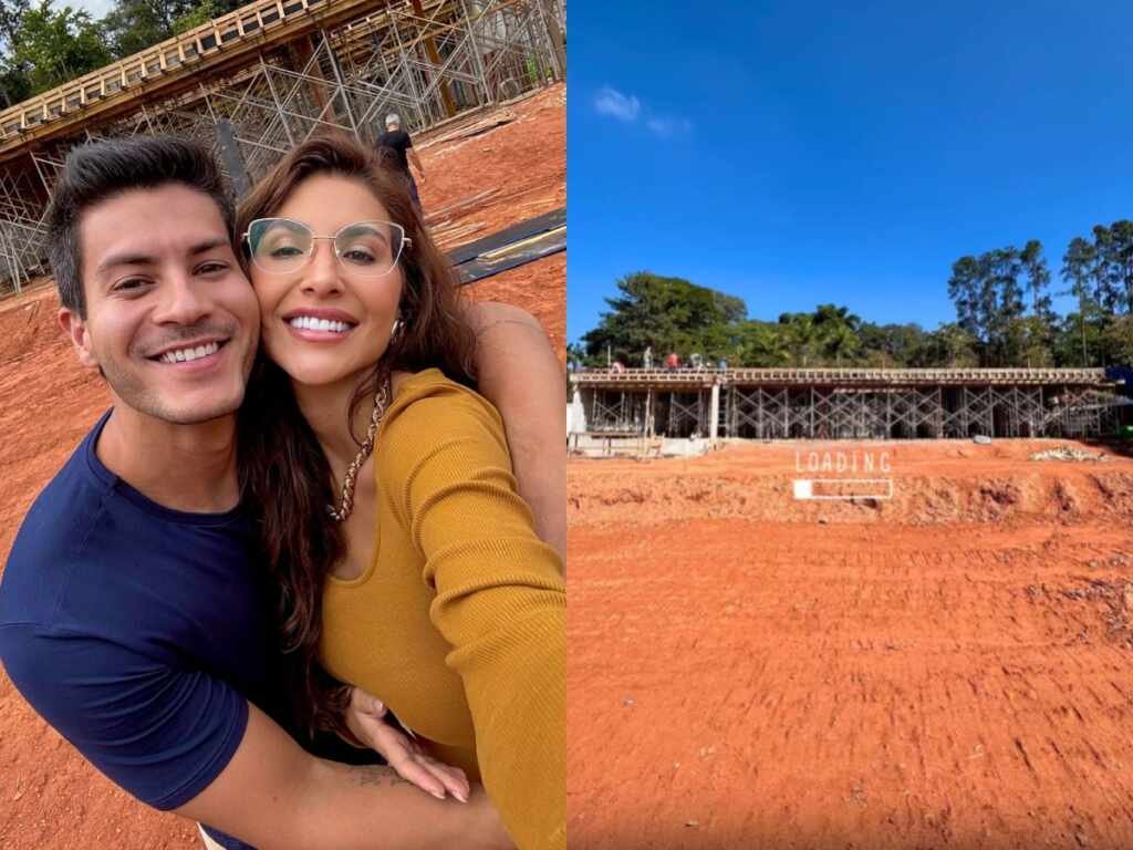 Arthur Aguiar e Jheny Santucci celebram construção da primeira casa juntos Arthur Aguiar e Jheny Santucci celebram construção da primeira casa juntos