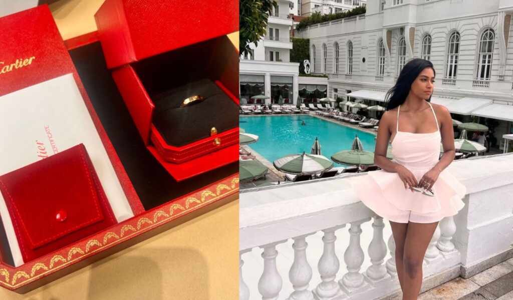 Modelo Thais Hutchisonn desembarca em Nova York e exibe anel de luxo da Cartier nos Stories Modelo Thais Hutchisonn desembarca em Nova York e exibe anel de luxo da Cartier nos Stories