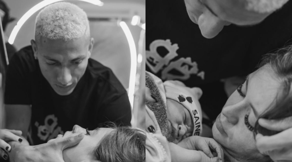 Amanda Araújo celebra primeiros dias de vida do filho com Richarlison