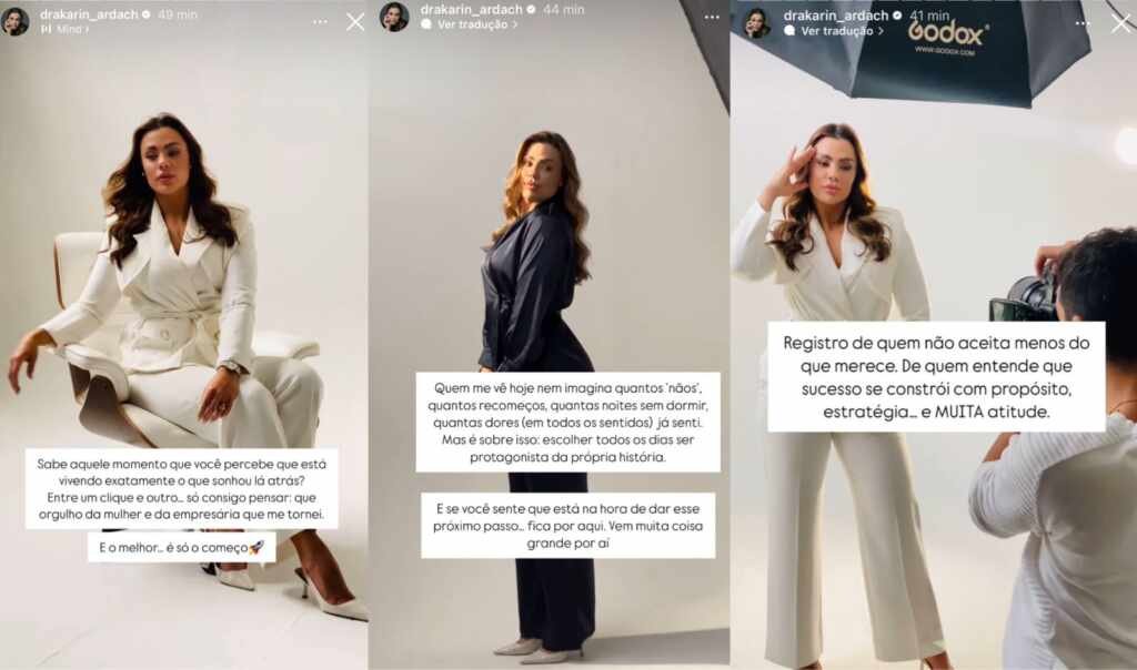 Dra. Karin Ardach inspira seguidores com reflexões sobre propósito, recomeços e liderança feminina