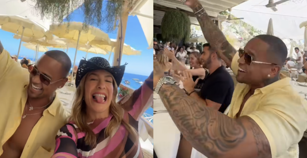 Léo Santana viraliza na Itália ao curtir hit “Desliza!” com Lore Improta e amigos