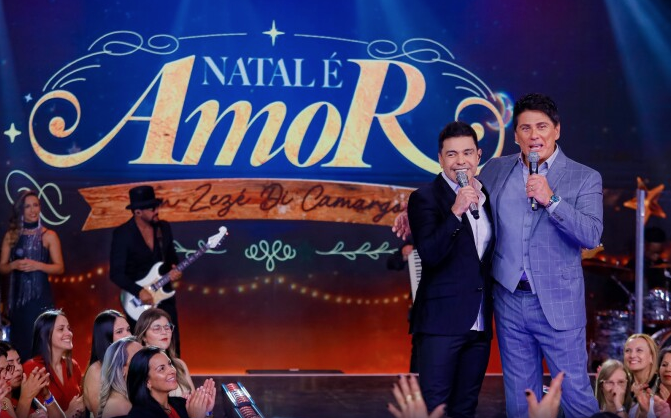 Zezé di Camargo grava ‘Natal é Amor’ com Paula Fernandes e Alexandre Pires no SBT Zezé di Camargo grava ‘Natal é Amor’ com Paula Fernandes e Alexandre Pires no SBT
