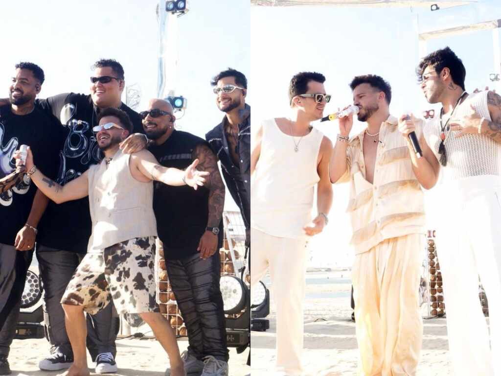 Matheus Fernandes reúne Menos é Mais, Hugo e Guilherme, Felipe Amorim e Kevin O Chris em gravação de DVD na Lagoa do Cauípe Matheus Fernandes reúne Menos é Mais, Hugo e Guilherme, Felipe Amorim e Kevin O Chris em gravação de DVD na Lagoa do Cauípe