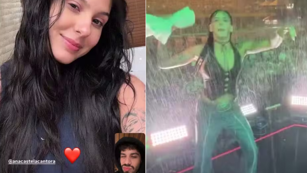 Ana Castela enfrenta temporal em Assis, no interior de São Paulo Ana Castela enfrenta temporal em Assis, no interior de São Paulo