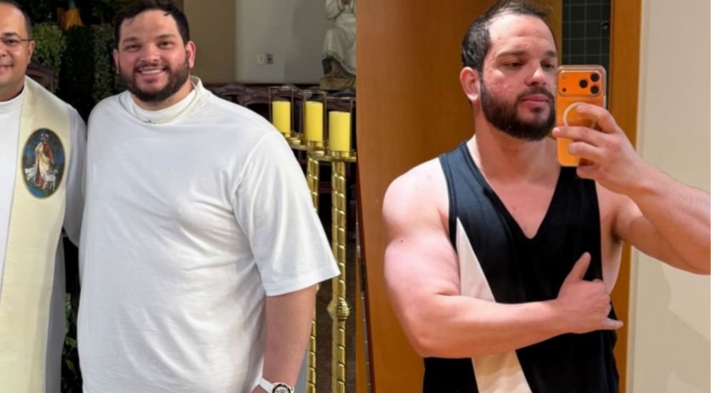 Felipe, dupla de Rodrigo, perde 50 kg em 7 meses após receber conselho de Henrique e mudar hábitos Felipe, dupla de Rodrigo, perde 50 kg em 7 meses após receber conselho de Henrique e mudar hábitos