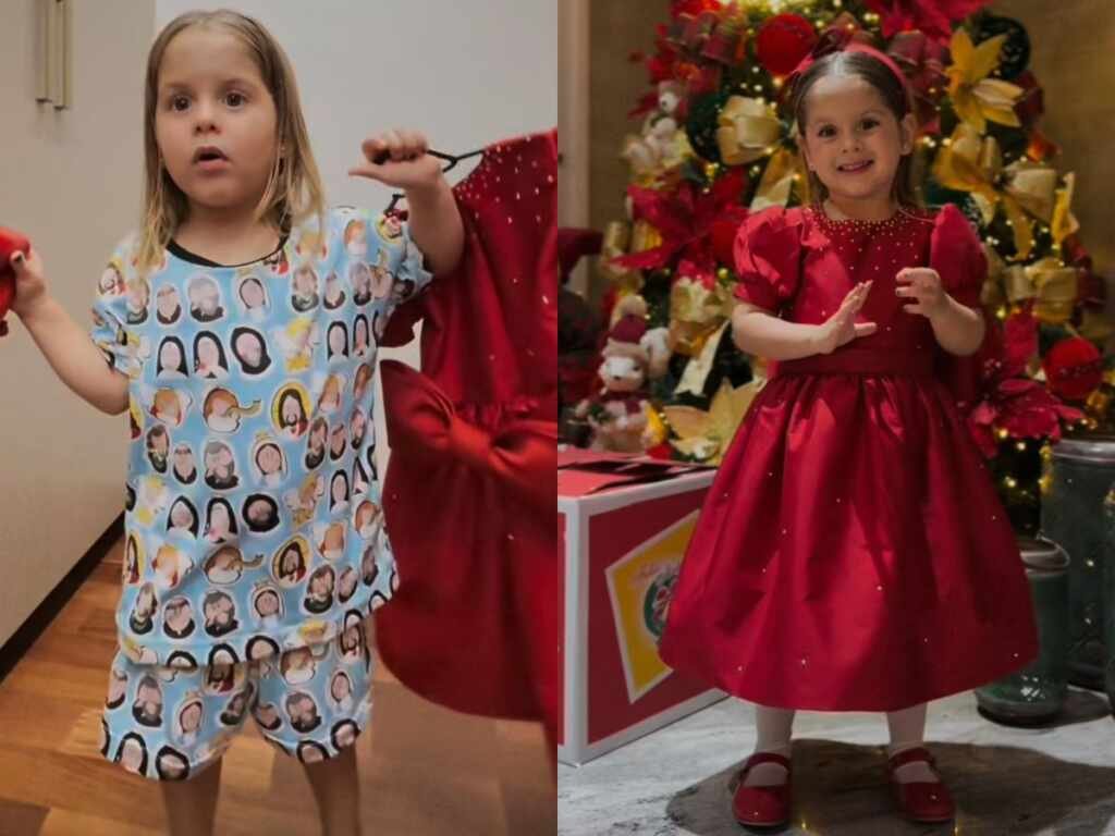 A pequena Maria Flor, filha de Virginia Fonseca viraliza ao entrar em trend de Natal A pequena Maria Flor, filha de Virginia Fonseca viraliza ao entrar em trend de Natal