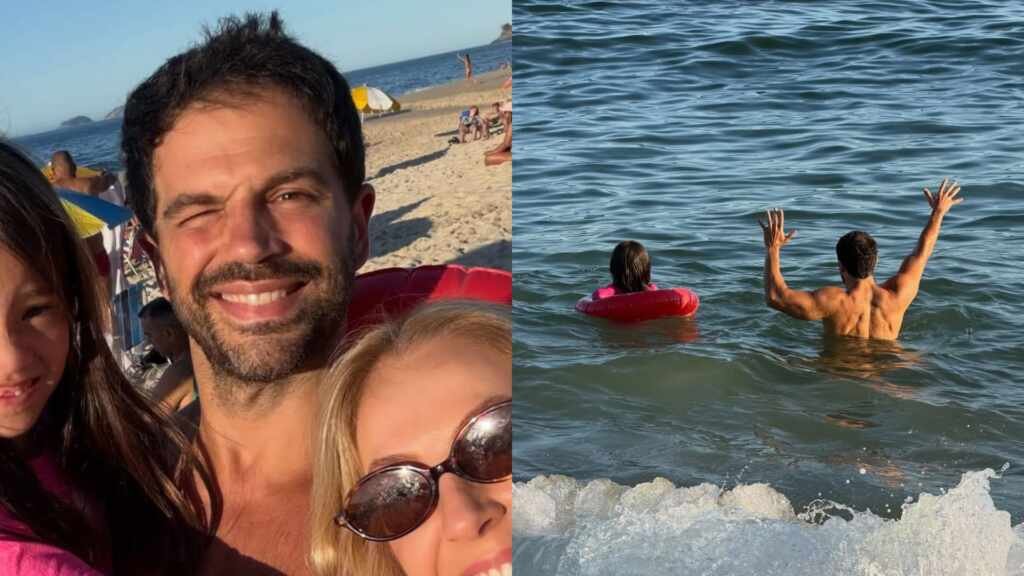 Duda Nagle curte Natal na praia com a filha Zoe e a namorada no Rio Duda Nagle curte Natal na praia com a filha Zoe e a namorada no Rio