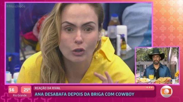 BBB 26: Ana Maria coloca Cowboy contra a parede sobre briga com Ana Paula e dá invertida BBB 26: Ana Maria coloca Cowboy contra a parede sobre briga com Ana Paula e dá invertida