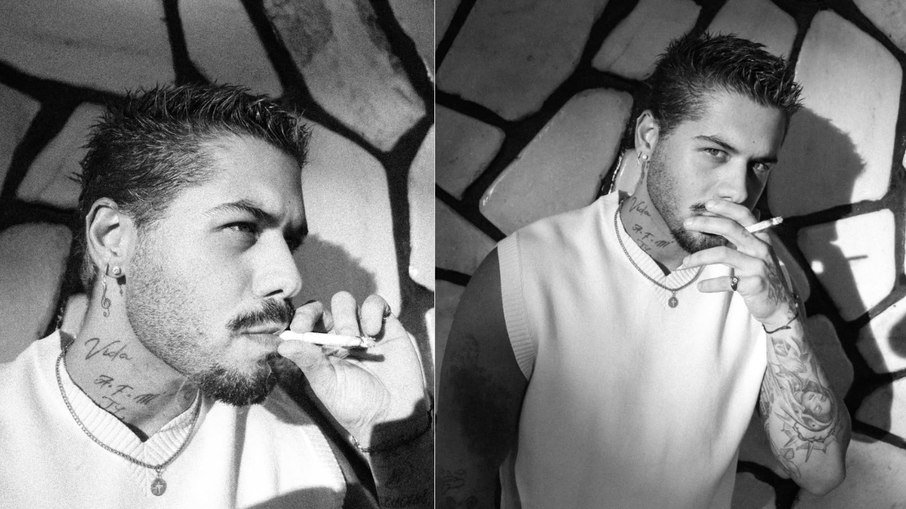 Zé Felipe divide opiniões ao surgir fumando em fotos nas redes sociais Zé Felipe divide opiniões ao surgir fumando em fotos nas redes sociais